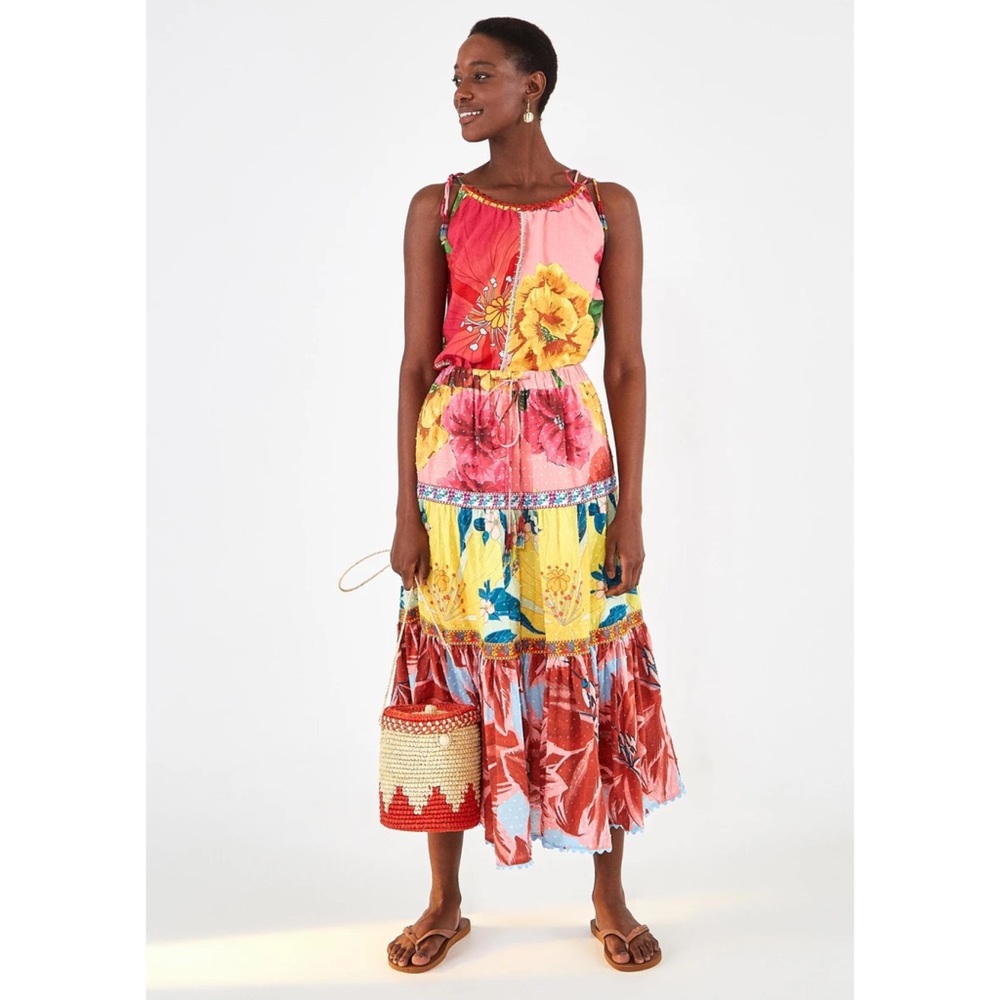 NWT! FARM Rio Mixed Garden Maxi Skirt